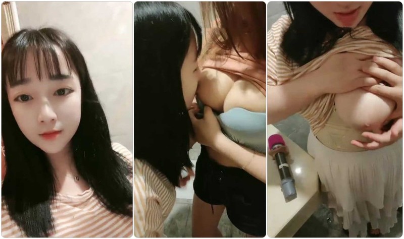 童颜巨乳两个萝莉妹子KTV唱歌厕所露奶，双女互舔奶子轮流口交舔弄，大白奶子非常诱人-did